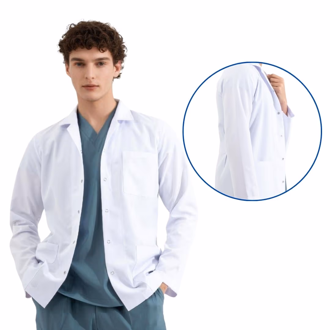Short-Length, Long-Sleeve, Classic Collar Doctor Coat (Variant)