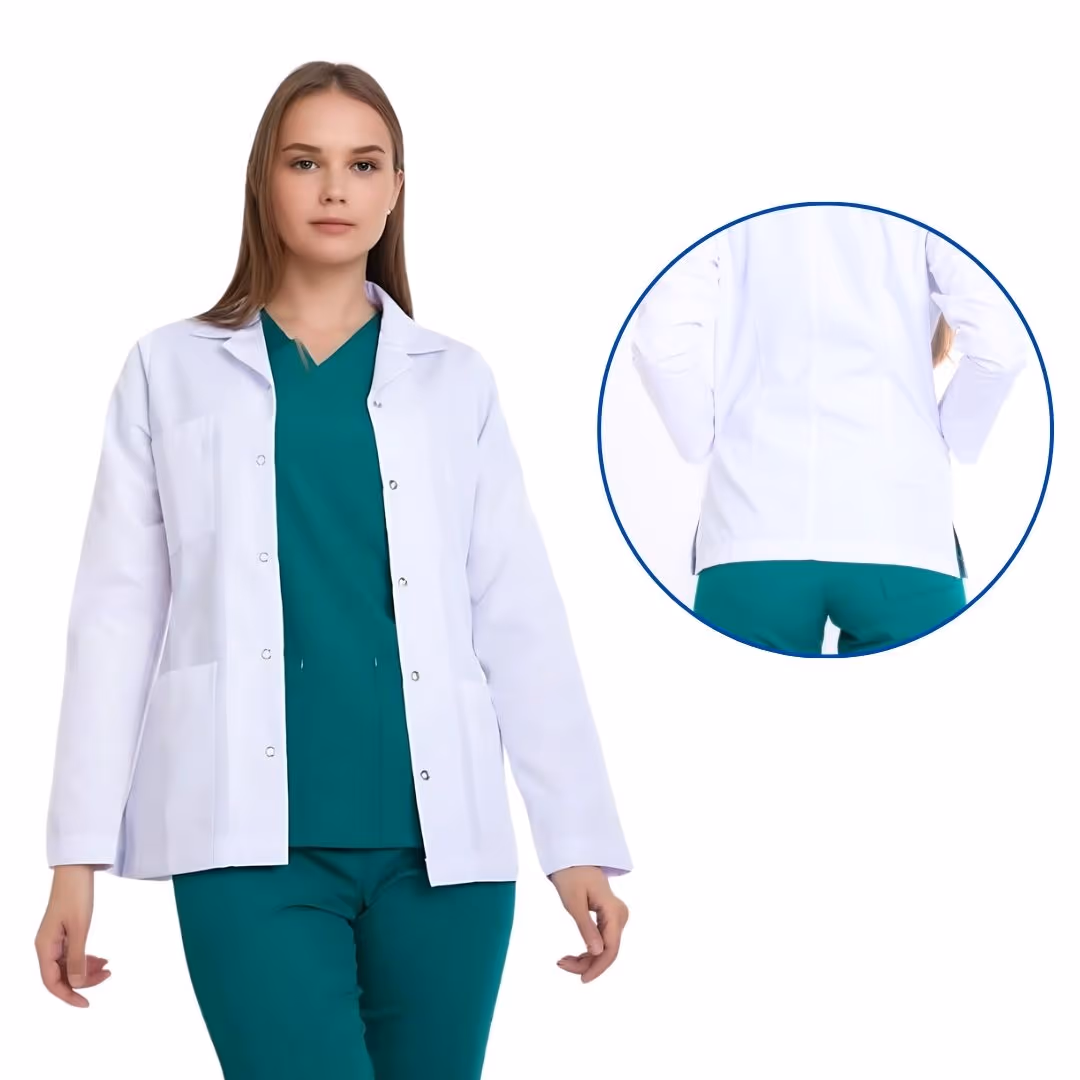 Short-Length, Long-Sleeve, Classic Collar Doctor Coat