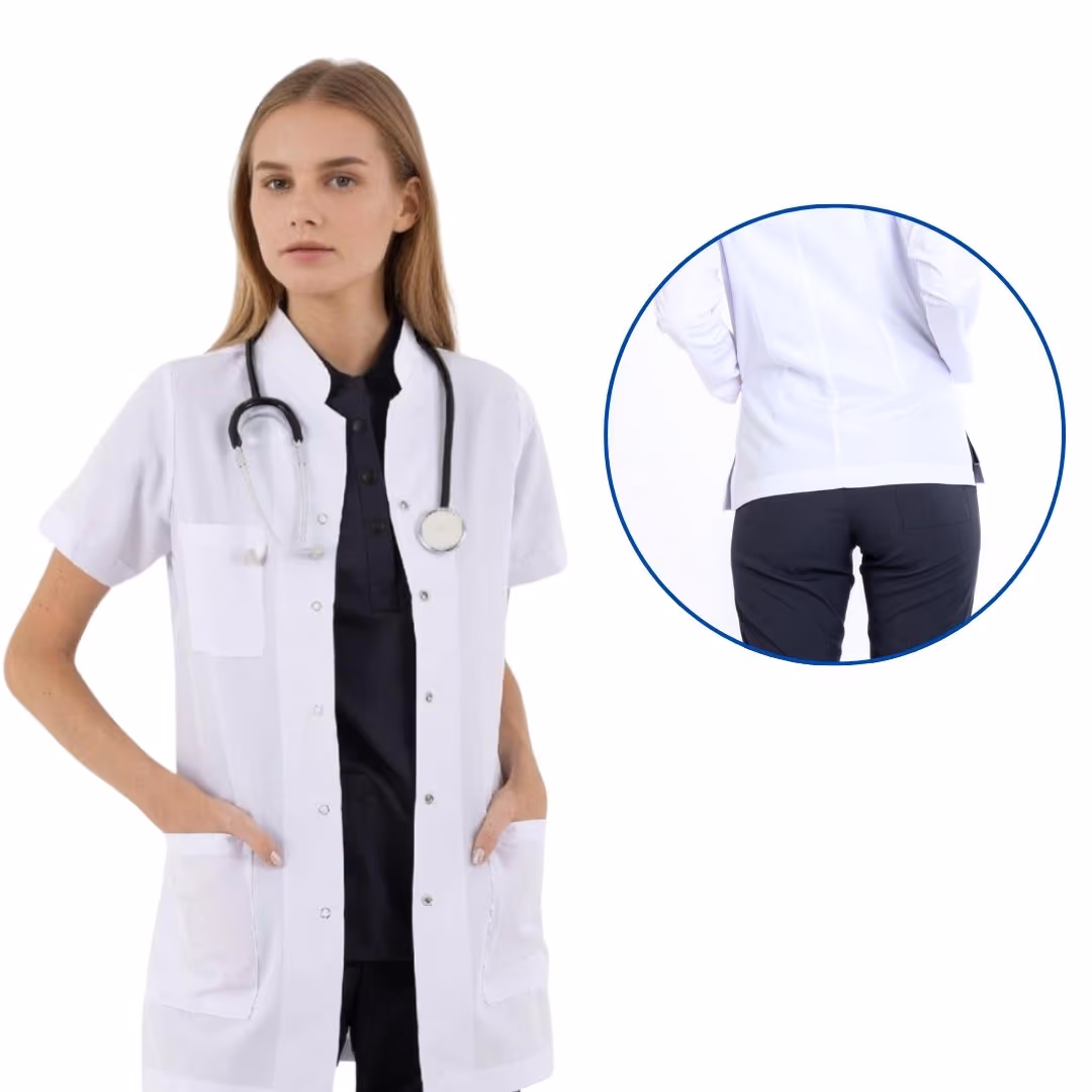 Standard-Length, Long-Sleeve, Classic Collar Doctor Coat